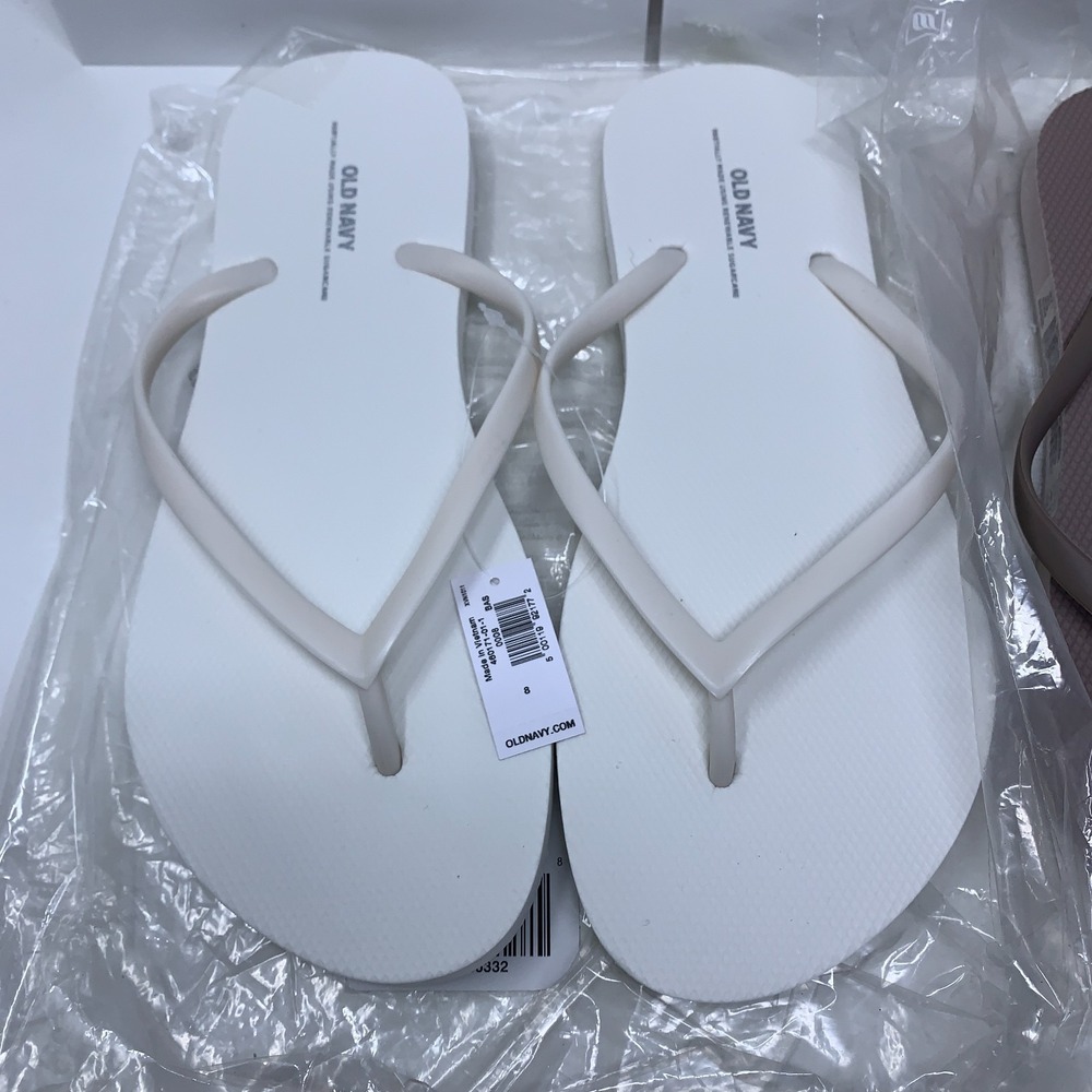 Lot of 2 Old Navy Womens Shoe Size 8 Multicolor Classic Flip Flop Sandals NWT - Picture 2 of 11